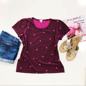 J.Crew Factory Polka Dot Top